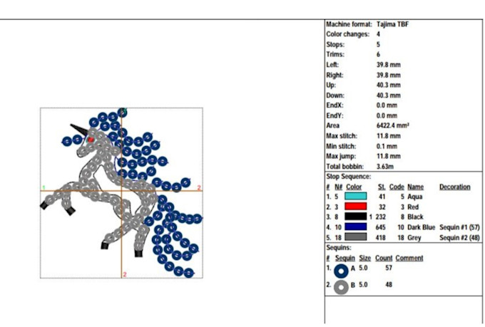do premium sequence and beads digitizing for fashion textiles
